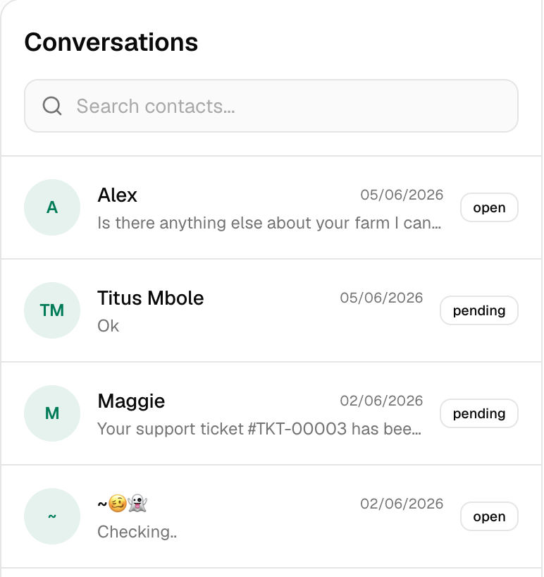 Conversations Inbox